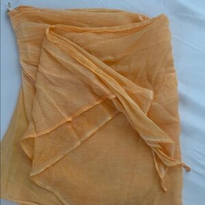 SOFIA Red Sheer Wrap Skirt/Swim Sarong